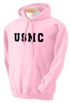 MARINES USMC WOMENS PINK HOODIE NEW HOODED SWEATSHIRT  